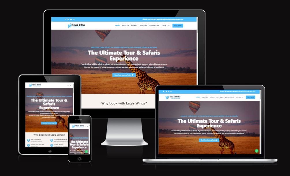 Eagle Wings Tours Safaris Mockup